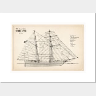 United States Revenue Cutter Joseph Lane - SD Posters and Art